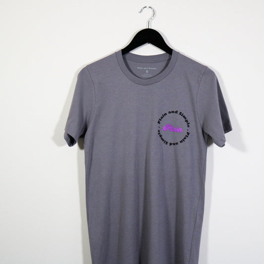 Full Circle 3D Puff Print Tee: Storm Gray