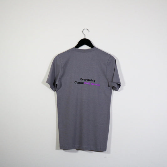 Full Circle 3D Puff Print Tee: Storm Gray