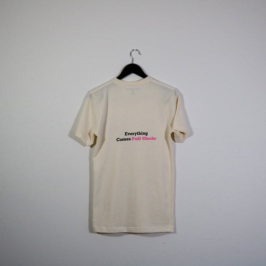 Full Circle 3D Puff Print Tee: Butter Cream