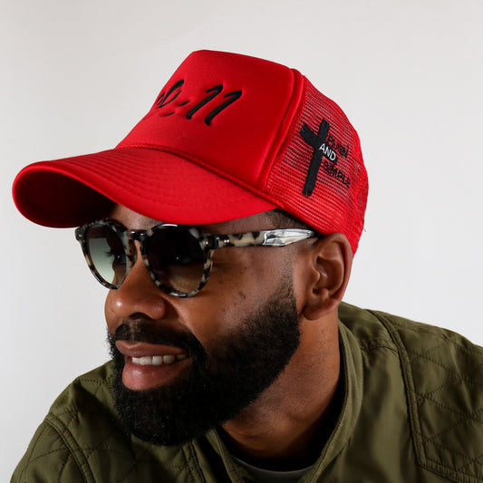 Jeremiah 29:11 Trucker: Fire Red