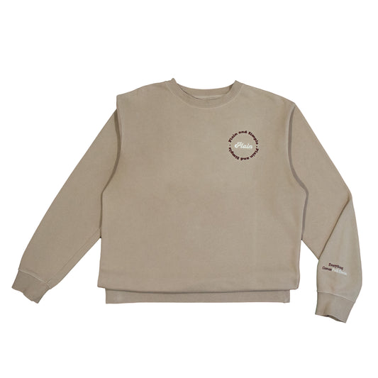 Full Circle Mid Weight Crewneck: Sandstone